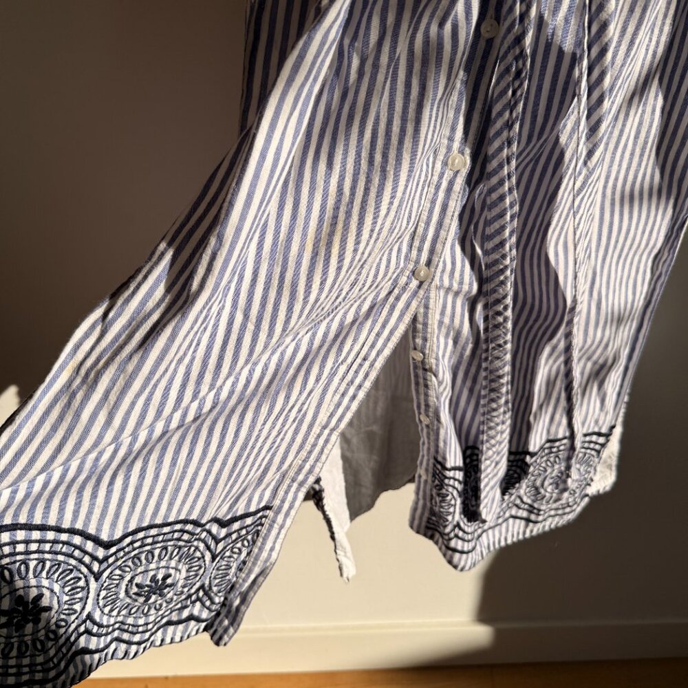 Tularosa Small Striped Button-Down Summer Dress - Picture 4 of 7